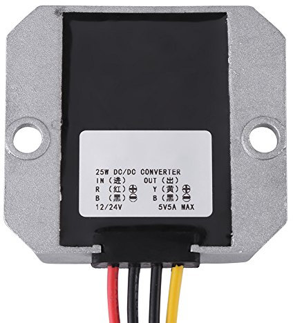 DC-DC Spannungswandler Stromversorgungsmodul für Auto Fahrzeug 12V 24V bis 5V 5A 25W