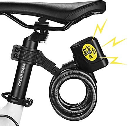 CARACHOME Lucchetto Smart con Allarme, intensità di Allarme 110 Db, Blocco antifurto Impermeabile Lucchetto Bici, Moto cancelli cancelli Porte in Vetro