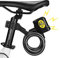 WLDOCA Bicycle Chain Lock with Alarm, Alarm Loudness 110 dB, Waterproof Anti-theft Lock, Bike Lock for Bicycle Motorcycles Gates Fences Glass Doors