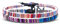 Made by Nami Boho Surfer-Armband 2-er Set Damen & Herren - Handmade Strand Festival Accessoires - Ethno Hippie Style - 100% Wasserfest & Verstellbar - Freundschaftsarmbänder Mädchen (Multi & Lila)