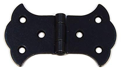 2 Stücke 85x50 mm Scharniere Eisen Alt Beschläge im restaurierungsshop Antik Schwarz Veraltete Vintage Schabby Möbelband