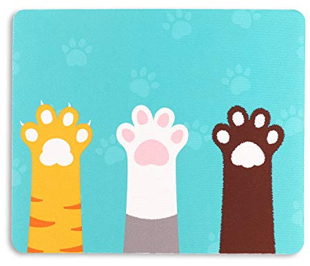 AOKSUNOVA Mouse Mat Cat Paw Cute Mouse Pad 24 x 20 cm Small Mouse Mat for Computers