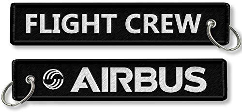 koolkrew Airbus Flight Crew bestickter Schlüsselanhänger, Schwarz