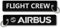 koolkrew Airbus Flight Crew bestickter Schlüsselanhänger, Schwarz