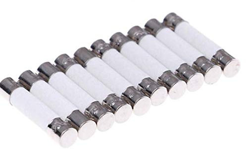 Hotaden 10pcs Pratique Micro-Ondes en céramique de fusible Cartouche électrique 250V 10a Compatible Universal Home Fournitures 6x30mm