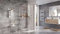 Lillie Bathroom Quadrant Single Sliding Door Shower Enclosure Universally Handed Aluminium Profile Toughened Glass – 1200 x 900mm