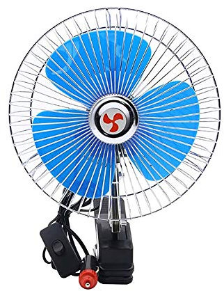 BOduShang Ventilateur Réfrigération USB 12v/24v pour Voiture, Véhicule, Camion - Allume Cigare, Camping Car - 6 Pouces