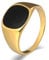 Herren Ring, Herren Ring Aus Titan Rund Aus Edelstahl Siegelring Für Herren Männer Mit Zirkonia Gold Ring Mit Kostenlos Gravur