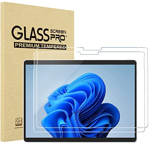 ProCase Schutzglas Displayschutzfolie für Surface Pro 12/Pro 8/Pro X 13 | gehärtetem Glas mit 9H-Härte, 2 Stück im Set, passend für 13 Zoll Surface Pro 12/Pro 8 / Pro X