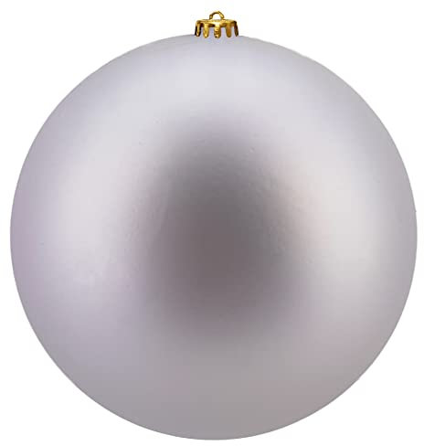 XL Weihnachtskugeln Ø 20cm - Christbaumkugeln - bruchsicher und stoßfester - Christbaumschmuck -1 Stück - Baumschmuck Weihnachten Deko - Silber - matt