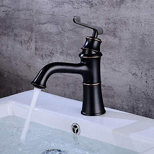 SXLSZ Wasserhahn Vintage Antik Bronze Full Industrial Style Küche Bad Waschbecken Wasserhahn Wasserhahn Einhand Antike Messing Wasserhahn