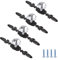MengH-SHOP Crystal Drawer Knobs Diamond Shape Cabinet Pull Handle with Black Plate for Kitchen Door Cupboard Wardrobe Drawer Bedroom Dresser Furniture Decoration 120MM (Pack of 4)