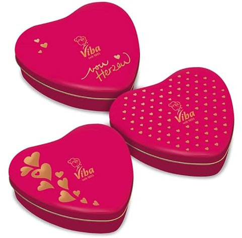 Viba Geschenkdose mit Nougat-Minis (Herz klein)