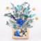 Kunstharz.Art Echte & natürliche getrocknete Blumen als Geschenk zum Muttertag & Ostern, zum Basteln mit Resin oder Osterdekoration, Blüten und Trockenblumen Set, Gastgeschenk für Hochzeit (Blau)