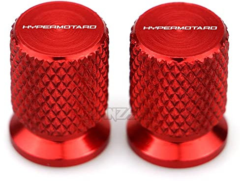 AYBAL CNC-Aluminium-Reifenventil-Luftanschluss-Abdeckkappe Motorradzubehör for Ducati Hypermotard 950 939 821 796 SP 1100 2007-2020 (Color : Red)