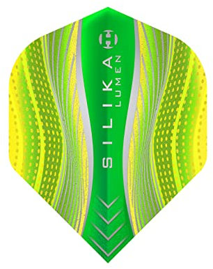 Harrows Dart Flight Silika Lumen Dart Flight Dartflight Set für Softdarts und Steeldarts (Nummer 2, Gelb)