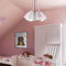 Licht-Erlebnisse Deckenleuchte WIRE verstellbar fürs Kinderzimmer Metall & Stoff in grau weiß pink 5x E27 D:70cm Kinder Flexarm Deckenlampe Innen