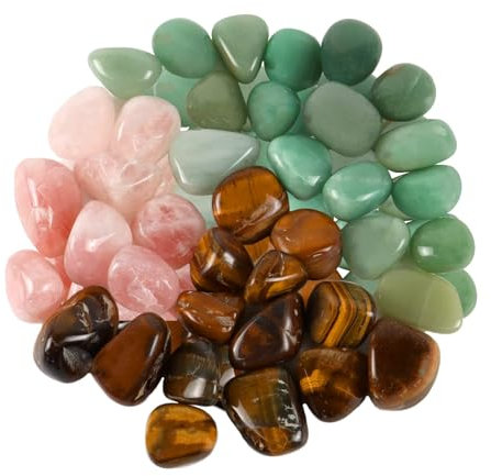 Piedras Chakras Naturales, 300g Piedras Preciosas de Curación, Piedras Talladas Grandes Piedras Preciosas de Cristal Conjunto, Adecuado para Regalos, Artesanías, Decoración del Hogar, Tamaño: 30-50mm