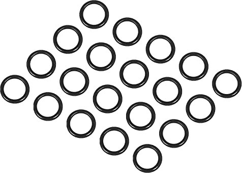 QUARKZMAN 20 Stück Nitrilkautschuk Dichtungsring Verbindung 7mm x 5mm x 1mm für Wasserhahn Klempner Reparatur Dichtung Verbindung, Schwarz