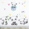 Sunnywall Tier Safari Wandsticker Wandtattoo Wandbild Baby Aufkleber Kinderzimmer Baby Wandaufkleber Spielzimmer Küche (Panda)