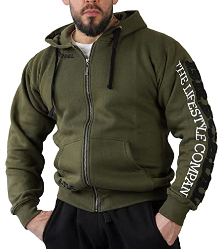 Brachial Premium Herren Kapuzenjacke Gym - Hoodie Sweatjacke Sweatshirt Jacke mit Kapuze für Bodybuilder Sportler
