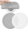 Flintronic 2PCS Coladores de Drenaje de Silicona, Cubierta de Desagüe de Ducha, Tapón de Filtro Protector de Colator de Fregadero Plegable con Ventosa Fuerte para Bañera, Baño, Gris/Blanco