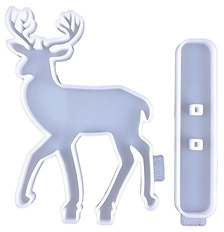 Moule en résine en cerf – Moule en silicone pour décoration Noël