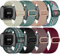 Zspoly 8 Stück Armband Kompatibel mit Fitbit Versa 2 Armband/Fitbit Versa Damen Herren, Verstellbares Dehnen Nylon Sport Ersatzarmband für Fitbit Versa 2/Versa/Versa Lite/SE