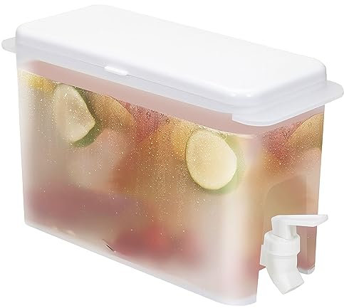 Taylor & Brown 3.5L Drinks Dispenser Milk Dispenser Fridge Water Dispenser With Tap Fridge Jug Drinks Chiller Large Dispenser For Milk Fruit Teapot with Faucet For Making Teas and Juices