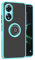 HONLEN Funda para OPPO A18 / OPPO A38 (6.56 Inches), Carcasa para Teléfono Móvil de Silicona Mate Transparente con Soporte de Anillo - Cielo Azul