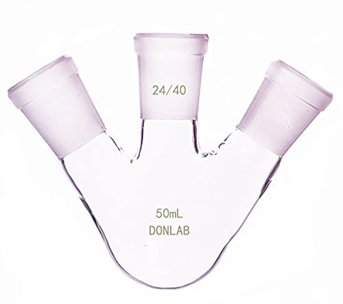DONLAB CD-50 Glass 50ml 24/40 Joint 3 Neck Round Bottom Boiling Flask