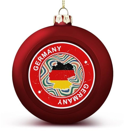Weihnachtskugeln Ornamente Deutschland Flagge Karte Weihnachtsdekoration Deutschland Baum Kugeln für Urlaub Weihnachten Party Dekoration
