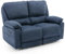 More4Homes SYDNEY FABRIC MANUAL RECLINER SOFA (Blue, 2 Seater)