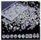 300pcs Crystal Beads Jewellry Making Kit - Glass Beads for Crystal Jewellery Bracelets, Earrings, Necklace Making Crafts DIY, 4/6/8mm Various Shapes Mixed