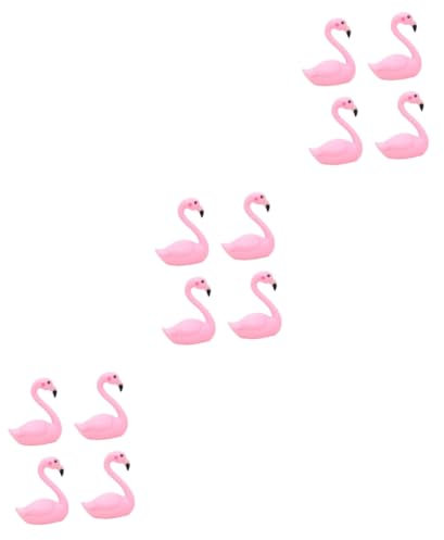 ABOOFAN 12 Stk Kinder Mini-Spielzeug Armaturenbrettdekorationen für Autos Kuchen Spielzeug Spielzeuge Ornament Kuchen Flamingo Kuchendekorationen Karikatur schmücken Requisiten