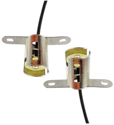 CGEAMDY 2 Stück Lampenfassung Adapter LED Glühbirne Fassung Halter Kabelbaum Fassungen Zubehör, Auto Glühbirne Draht Lampe Buchse Kabelbaum Stecker Pigtail(BA15S)