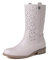 QUEEN HELENA Stivali Bassi Traforati Stivaletti Casual Donna X30-109 (Beige, Sistema Taglie Calzature EU, Adulto, Donna, Numero, Media, 37)