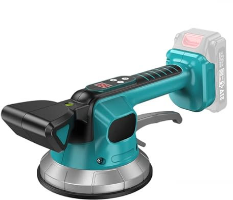 Máquina de baldosas inalámbrica, Vibrador de baldosas, Máquina de azulejos para Makita 18V batería, 10 velocidades ajustables, Herramienta vibratoria para azulejos de pared, adsorción 200 kg (sin