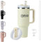 Mato London Gobelet de 1200 ml avec paille et poignée – Acier inoxydable à double paroi style tasse Stanley – Anti-fuite, sans BPA – Tasse de voyage isotherme pour boissons chaudes et froides