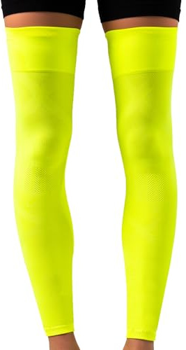 SLIMCELL PRO Fascia Ginocchio Lunga Sport Anti UV Unisex - Gambali Compressione, Calze Compressione Graduata Senza Piede, Gambali Compressione, Polpaccera Compressione Uomo e Donna - Made in Italy
