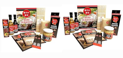 Seba Garden SUKOYAKA Sushi Maker Kit - 9-Piece Complete Sushi Set, Ideal for Trying Out or as a Gift - Multi Language To Do Guide (2 Pieces)