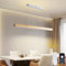 Pinrutar Holz LED Pendelleuchte Esstische Dimmbare Hängelampe Esszimmer Esstischlampe Fernsteuerung und App-Steuerung, Modern Design, Einstellbare Farbtemperatur/Helligkeit/Höhe,L120CM/48W