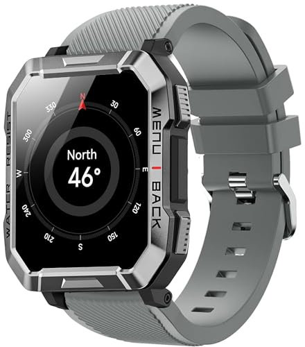 Lamshaw Correas de Clásico Silicona Compatible con Blackview Smartwatch W60-2,01 Correas, Correa Deportivas Suave de Repuesto para Mujeres y Hombres (Gris)