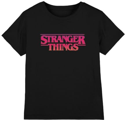 Stranger Things Girl's Stranger Things Sunset Logo Girls T Shirt T-Shirt (Pack of 1)
