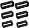 Gosknor 6pcs Passant de Bracelet de Montre, 14mm 16mm 18mm Bracelet de Montre en Silicone Boucle de Remplacement pour Attaches de Bracelet de Montre pour Montres de Sport Intelligentes (Noir)