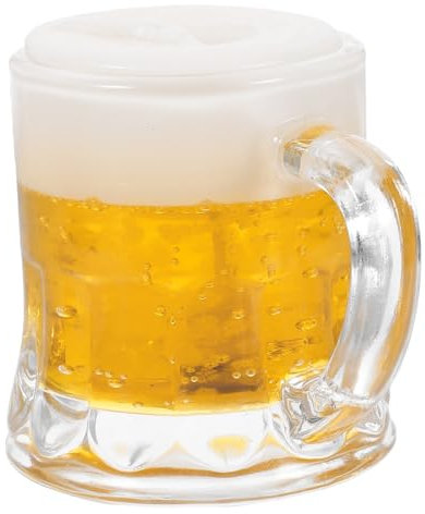 VICASKY Mini Bierglas Dekoration Für Bierliebhaber Party-accessoire Kleine Kerze Im Weizenglas-design Für Geburtstage Und Feierlichkeiten