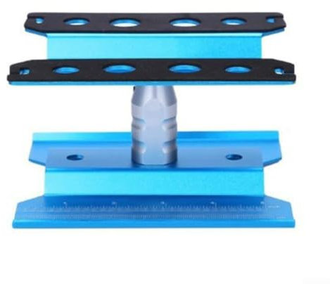 Eawfgtuw RC Auto-Reparatur-Arbeitsständer, verstellbarer Hebebühne für Modelle im Maßstab 1/8, 1/10 und 1/12 mit 360-Grad-Drehung (blau 1)