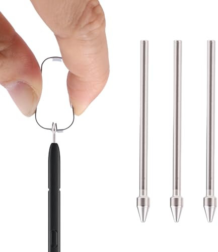 Gosknor 3pcs Pointes de Rechange pour S Pen, Embouts Stylet en Alliage de Titane Haute Sensibilité avec Clip pour Samsung Galaxy Tab S24/S23/S22 Ultra/S9/S9 Ultra/S8/S7/S6 Lite