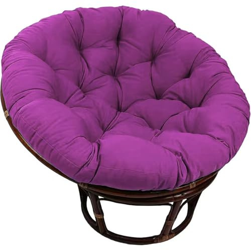 Generisch Papasan Stuhlkissen, Polster für Papasansessel Hängekorb, Papasan Hängender Korbstuhl Pad Weich Verdickte Schaukel Stuhlkissen Outdoor (Lila, 120x120cm)