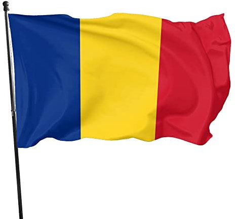 Bandera de Rumania de 90 x 150 cm para decoración de jardín y exterior